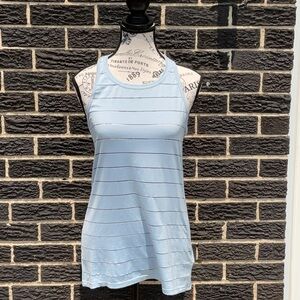 Athleta Blue Fitted Ribbed Tank Top